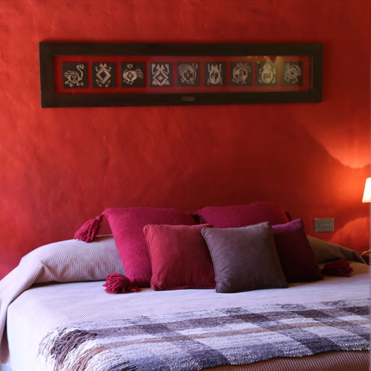 Habitaciones de la Hostería Lunahuna en Tafí de Valle, Provincia de Tucumán, Argentina